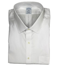 Brooks Brothers Regular Non-Iron All Cotton 18-36/37 Ainsley Collar Solid White