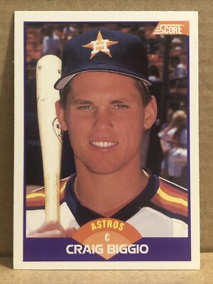 1989 Score Baseball ROOKIE Craig Biggio #237 - Houston Astros Free