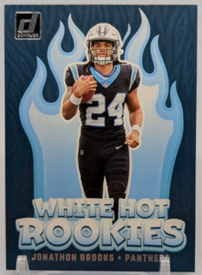  2024 Panini Donruss Football Jonathan Brooks White Hot Rookie RC Carolina 