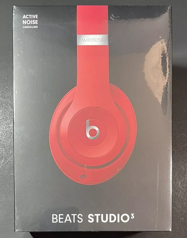 Beats by Dr Dre Studio 3 Over Ear Wireless Bluetooth Headphone RED NEW