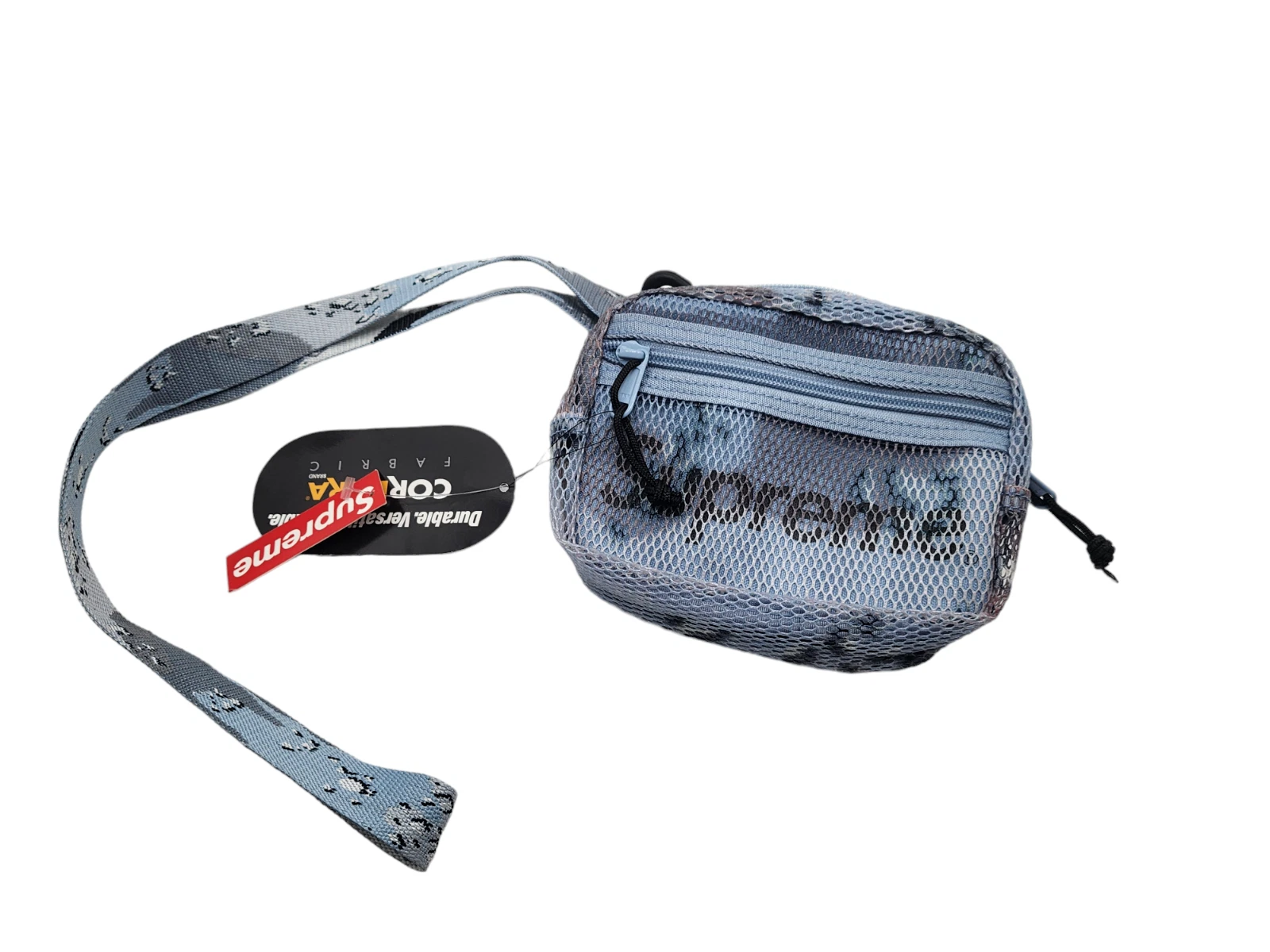SS20 Supreme petit sac latéral épaule maille cordura bleu pépites de chocolat camouflage NEUF