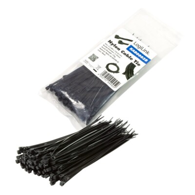 Kabelbinder schwarz 100Stück Länge 150mm Breite 2,5mm Nylon UL94V-2  /  KAB0002B