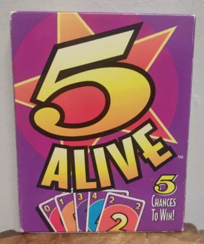 Vintage 5 Alive Card Game 1994 Mattel Makers Of UNO Complete Good Condition 