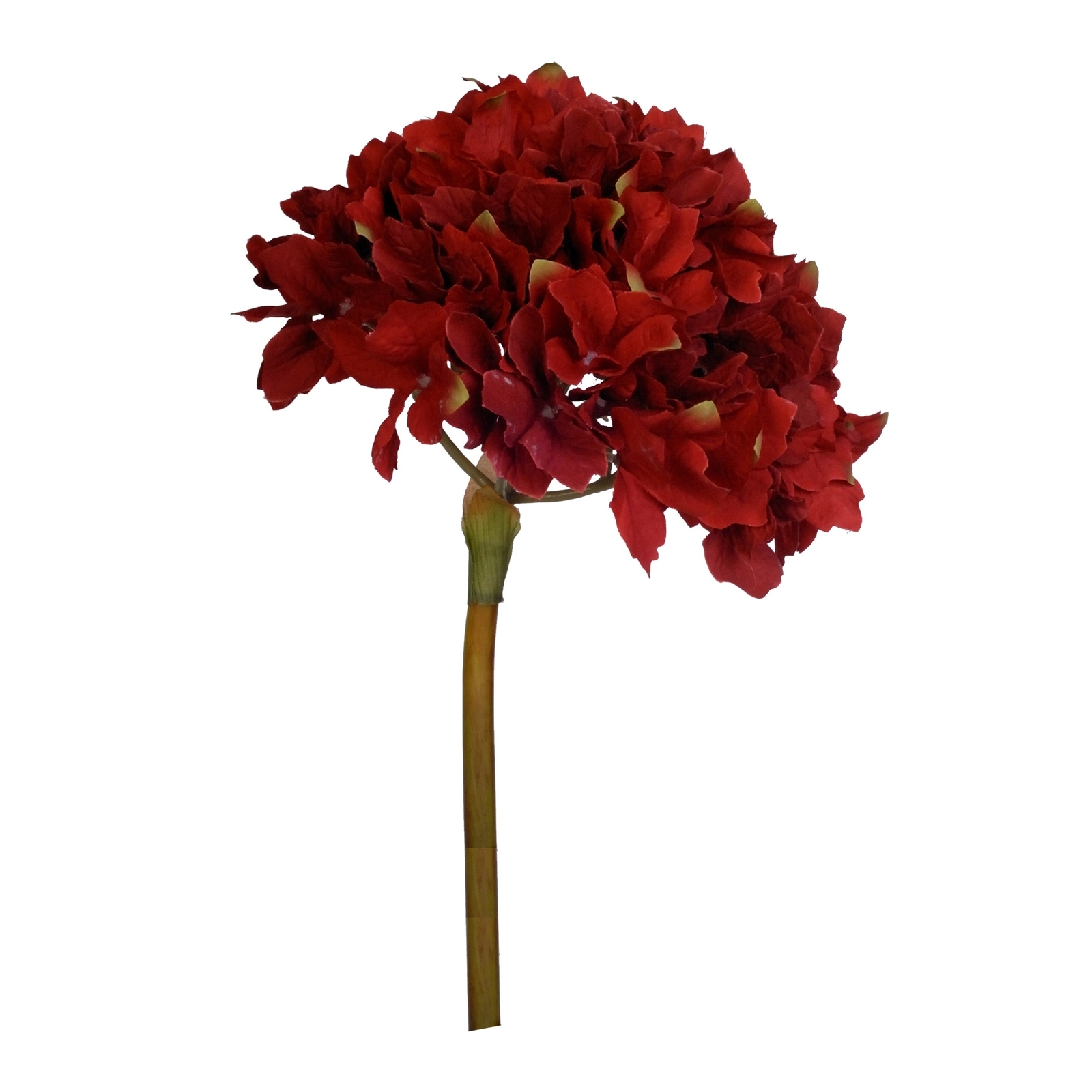A&B Home Almost Real 14-Inch Deep Red Hydrangea Artificial Flower - Lifelike Silk Bloom for Elegant Home Decor