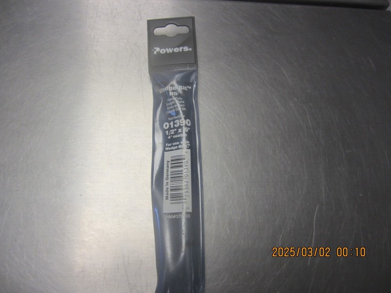 powers wedge bit no. 01390 1/2x6 in.