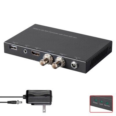 HDMI to 6G SDI Video Audio Converter 2x SDI Out BNC 4K 1080p 720p SMPTE TRS USB