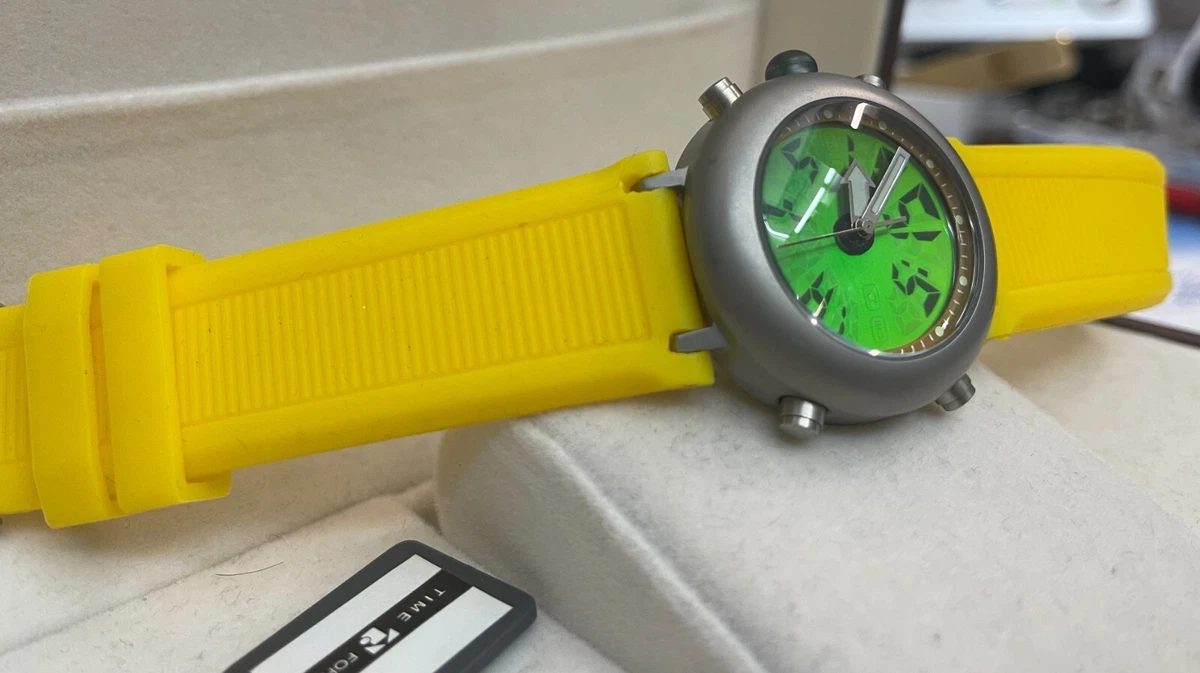 Time Force Chronograph Sports Watch Digi-Ana Yellow Unisex 9339 38 mm