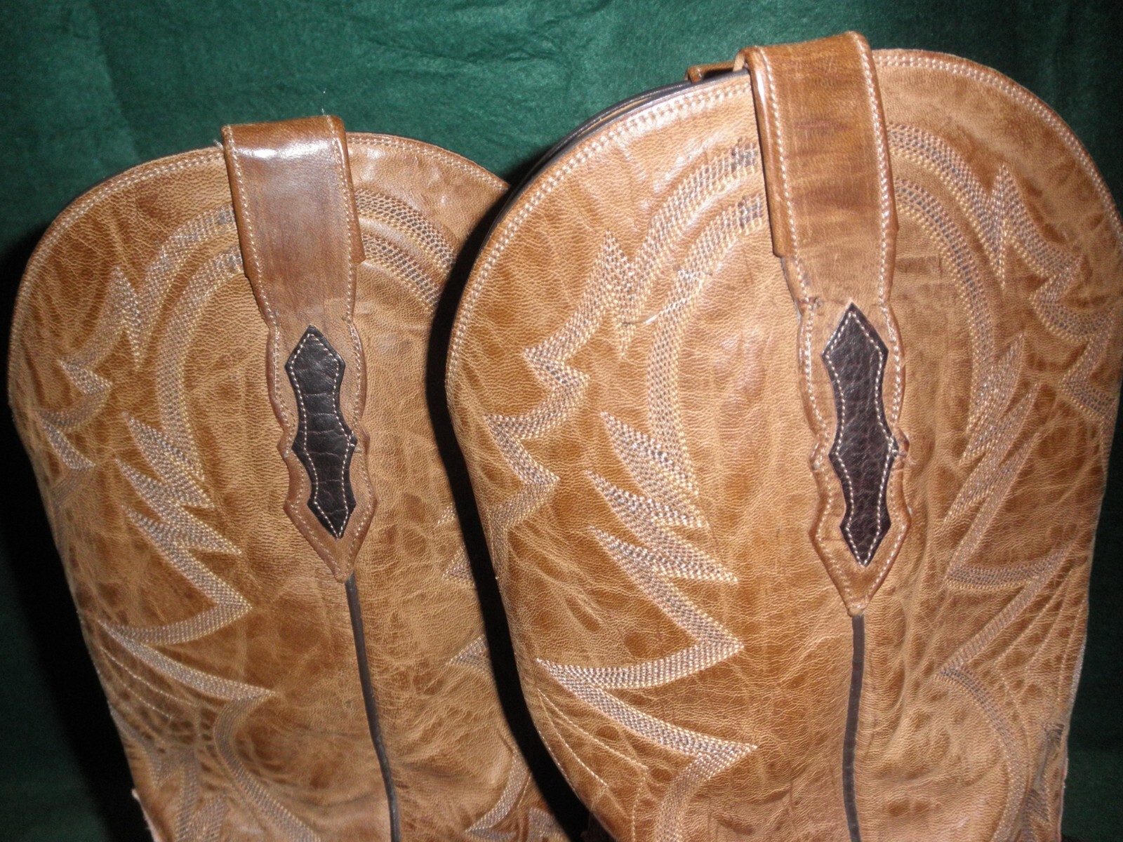 Mens Vintage LUCCHESE Western Cowboy Boots Size 13 B Gem