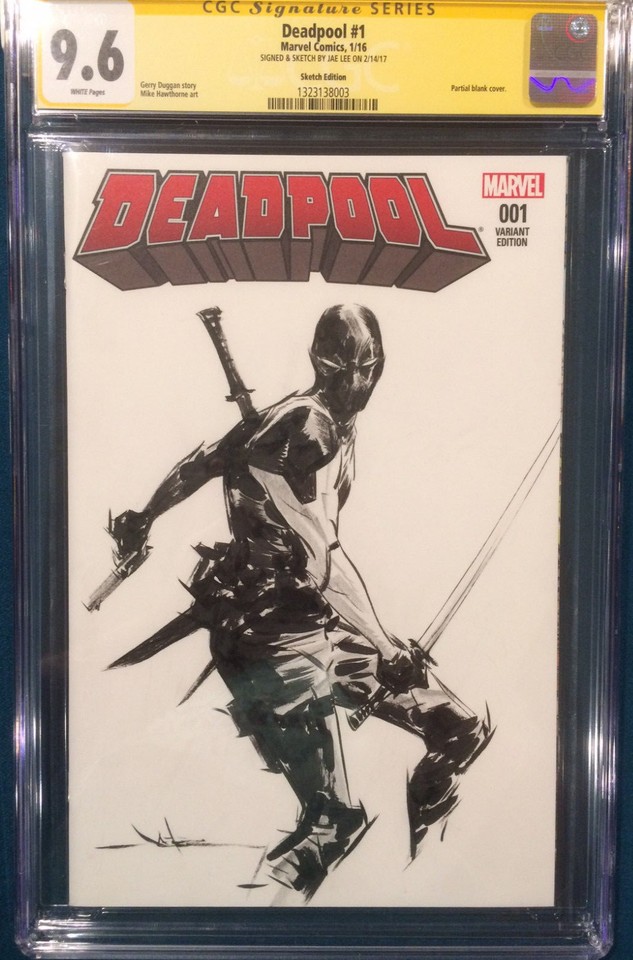 JAE LEE ORIGINAL Sketch Art CGC 9.6 DEADPOOL Signed AVENGERS X-MEN Comic Art