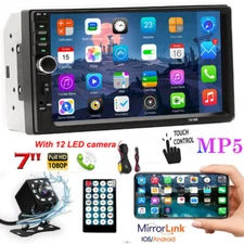 7" Radio Estereo De Pantalla Para Coche Carro Con Camara Tactil 2Din Mirror Link