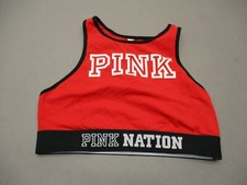 PINK by Victorias Secret Size S Womens Red Wireless Unpadded Sports Bra 5L