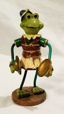 Vintage Frog with Cymbals Figurine Toy