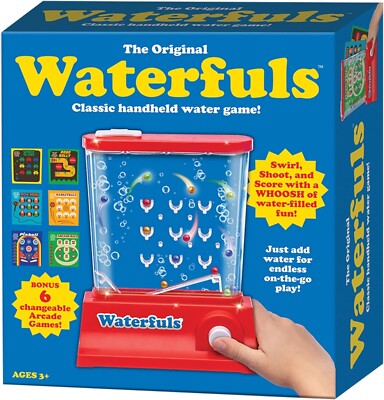 Original Waterfuls Classic Handheld Water Game - 6 Interchangeable Back Panels