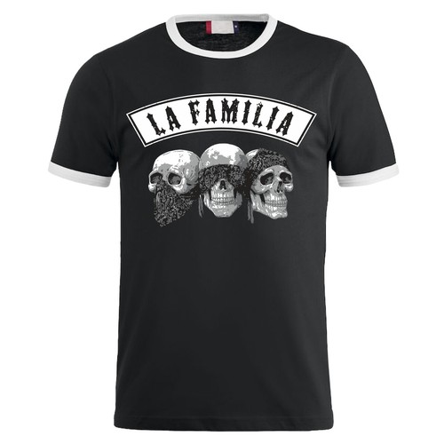Herren T-Shirt La Familia FCK Brotherhood before Business Ehre Stolz S bis 8XL - Bild 7 von 13