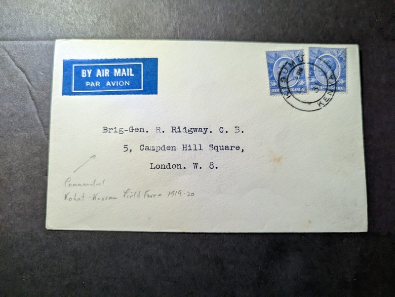 1931 British KUT Airmail Cover Kisumu Kenya to London England