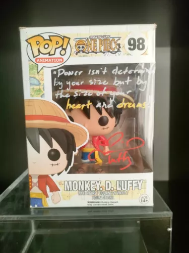 Signed Monkey D Luffy 98 One Piece OG Sticker JJL 160309 Glossy Funko Pop Vinyl!