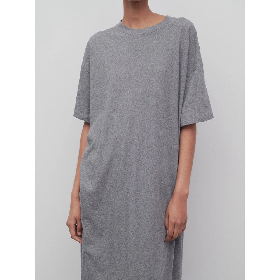 THE ROW Womens Summer New Lazy Loose Round Neck Short-sleeved Dress - Image 2 of 4