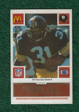 DONNIE SHELL - NFL HOF - 1986 PITTSBURGH STEELERS - WEEK 3 GOLD/ORANGE TAB CARD