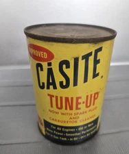 Vintage 15 oz. CASITE Motor Tune-Up Engine Metal Oil Can