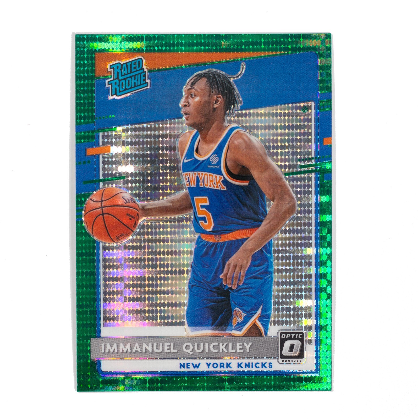 2020-21 Optic IMMANUEL QUICKLEY Knicks #175 Rated Rookie GREEN PULSAR PRIZM