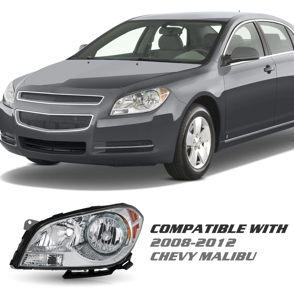 Faro halógeno lado izquierdo conductor Chevy Malibu 2008-2012 08-12 Foto 3 de 4