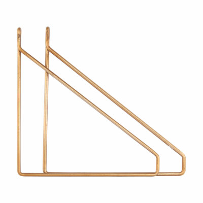 2 x House Doctor Apart Bodenträger gold messing Regalhalter Wandwinkel Winkel
