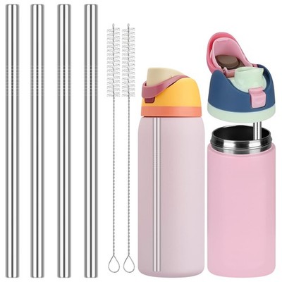 Accmor Replacement Metal Straw for 10mm, Stainless Steel*4 For 24oz/30oz