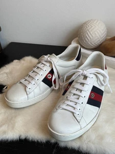 Baskets GUCCI Ace bleu marine/rouge Web Snaps homme 8EU (41EU femme)