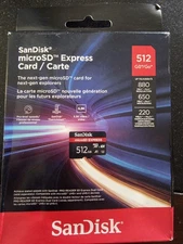 SanDisk MicroSD Express 512GB Memory Card for your Nintendo Switch 2. NEW IN BOX