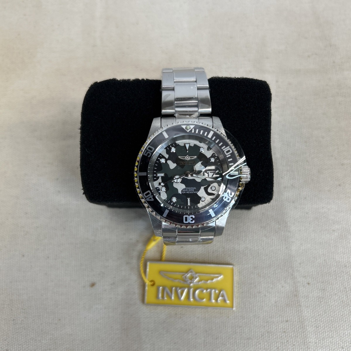 Invicta Pro Diver Men's 40mm Stealth Gray Camo Dial Stainless