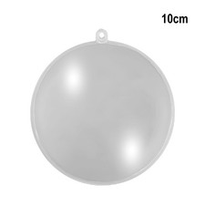 Christmas Ball Party Decor Plastic Clear Flat Bauble Photo DIY Ornaments Supply