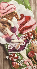 BUCILLA - 86714 - "SUGARLAND FAIRY" Felt 18" CHRISTMAS STOCKING KIT -NEW