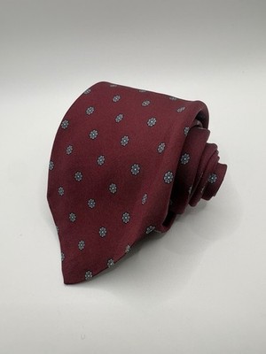 Vintage Robert Talbott Georgetown University Shop Silk Tie Burgundy USA