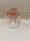 Vintage PYREX 516 Measuring Cup, J Handle, 2 Cup w Metric, Corning USA