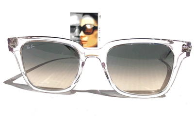 Ray Ban Transparent Clear Frame Gradient Grey Lens Sunglass RB