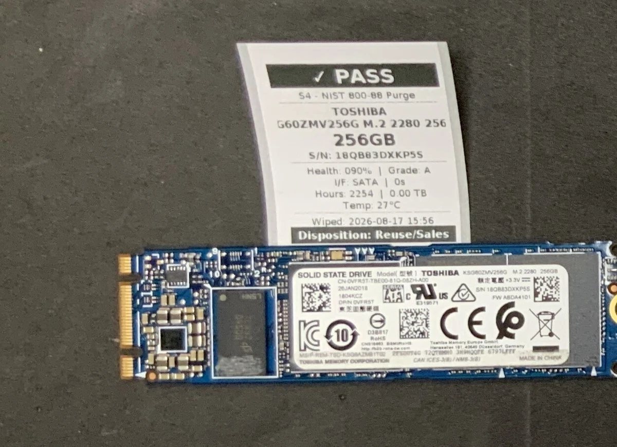 ♢USED SSD♢ TOSHIBA 1024GB ※使用18時間 ♢USED SSD♢ TOSHIBA