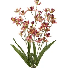 23" Purple Artificial Boat Orchid Decorative Floral Bush