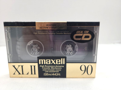 Maxell XL-II 90-minute Unopened Audio Cassette High Bias in Original Package
