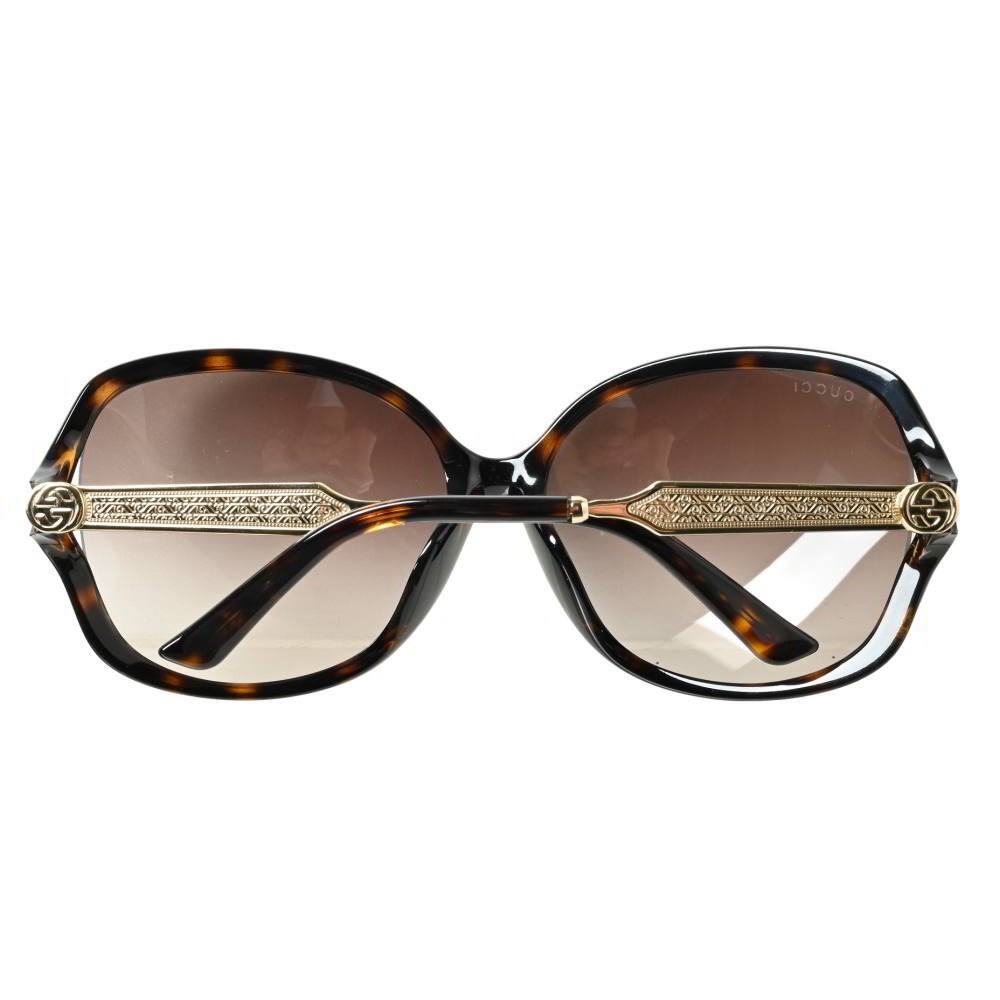 GUCCI Interlocking G Tortoiseshell Sunglasses Brown Gucci KL4BAPUP93 thumbnail 3
