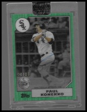 2022 Topps Clearly Authentic #87TBA-PK Paul Konerko 1987 Topps  Auto Green #/99