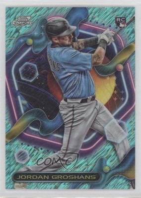 2023 Cosmic Chrome Aqua Equinox Refractor 146/199 Jordan Groshans Rookie RC 0e4z