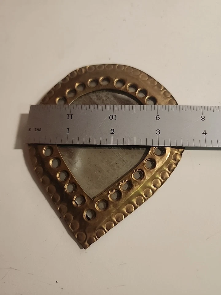 Art Deco Vintage Mirror Small Wall Decor, Handheld, Art Mirror Decor - Image 4 of 4