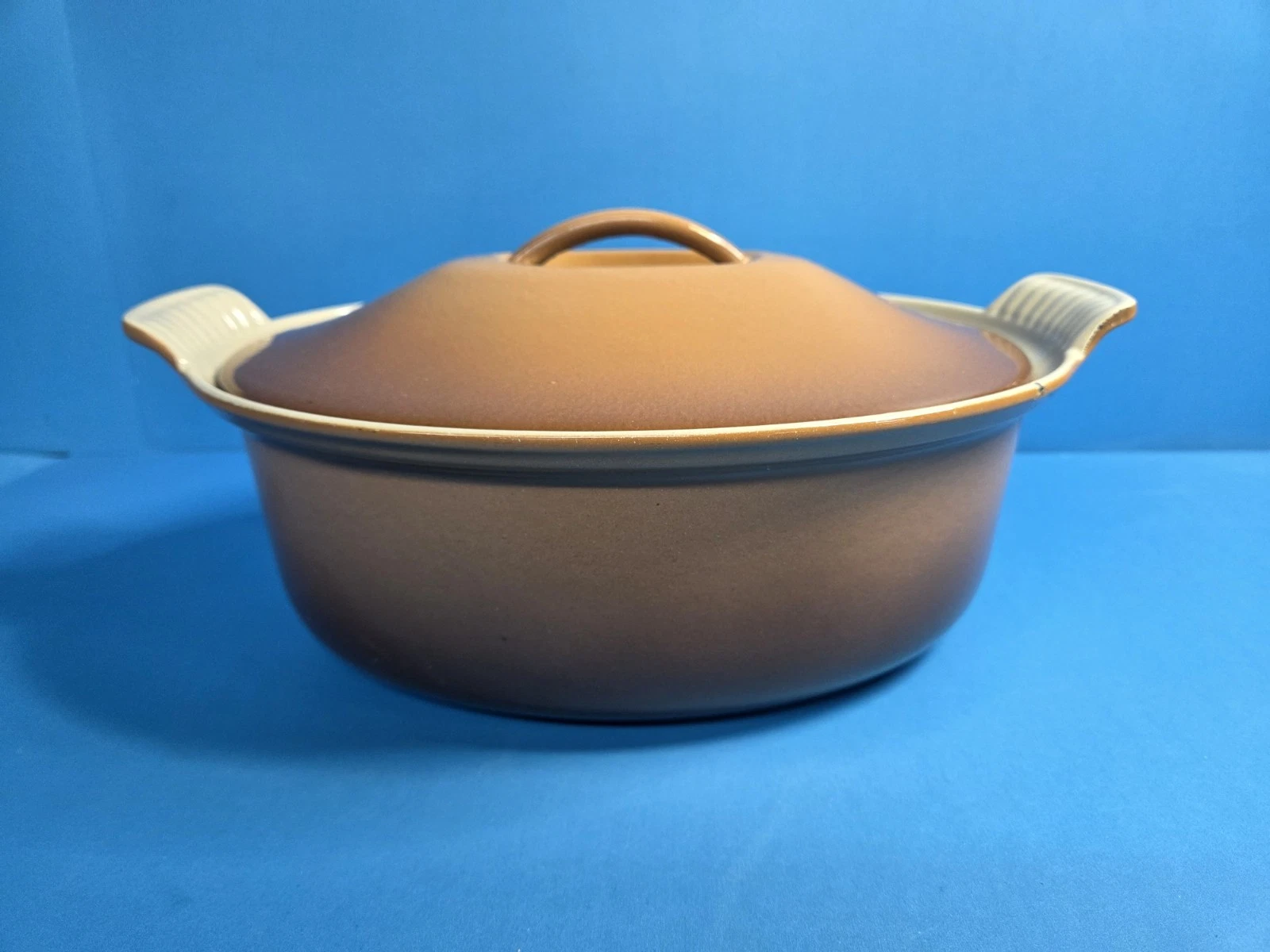 Le Creuset La Mama Enzo Mari #26 Oval Dutch Oven Brown Ombre Cast Iron France