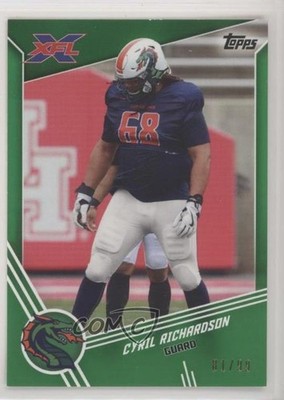 2020 Topps XFL Green 81/99 Cyril Richardson #47 1u6