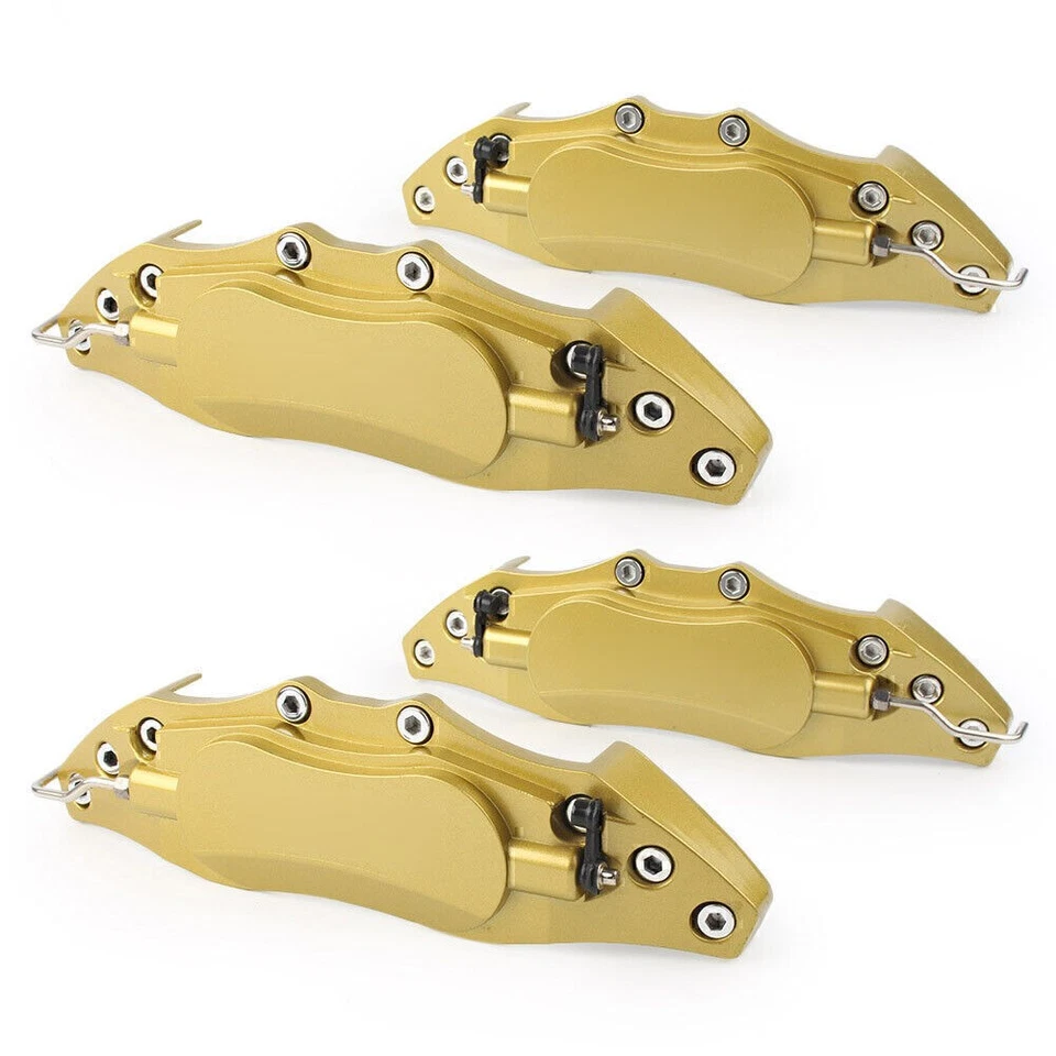 4pcs 10.5" Metal 3D Universal Style Front Brake Caliper Cover GOLD Foto 3 de 4