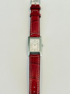 Baume & Mercier Hampton Lady steel and red leather