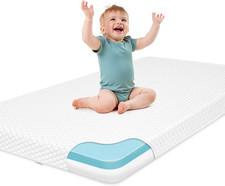 Ultra-Soft Memory Foam Pack and Play Mattress Pad with Removable Cover 38x26
