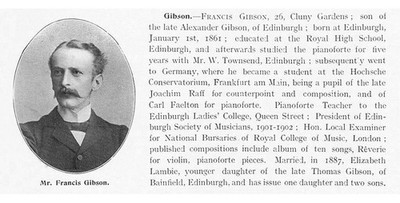 Francis Gibson of Cluny Gardens, Edinburgh - Antique Print 1904
