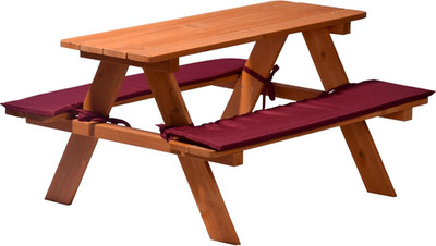 Dobar  Picknicktisch Für Kinder | Sitzbank Aus Massiv-Holz | Kindersitzgarnitur 