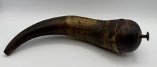 Antique Black Powder Horn For Musket Loader Rifle Gunpowder Possibly Civil War?